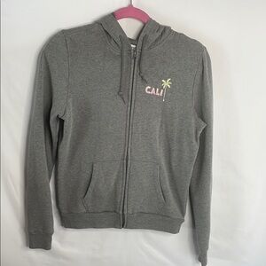PINK Victoria's Secret Gray Zip-Up Hoodie Jacket